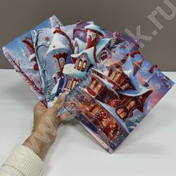 Пакет подарочный 18*23*10см. "Новый год. Сказочный домик" /ассорти NEW | Фото 3