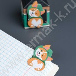 Стикеры-закладки бумажные 25*40мм /40шт В домике.Корги в шапочке /вырубка NEW | Фото 6