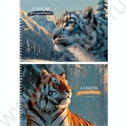 Альбом д/рисования-спираль 40л "Зимние звери" ассорти NEW | Фото 1