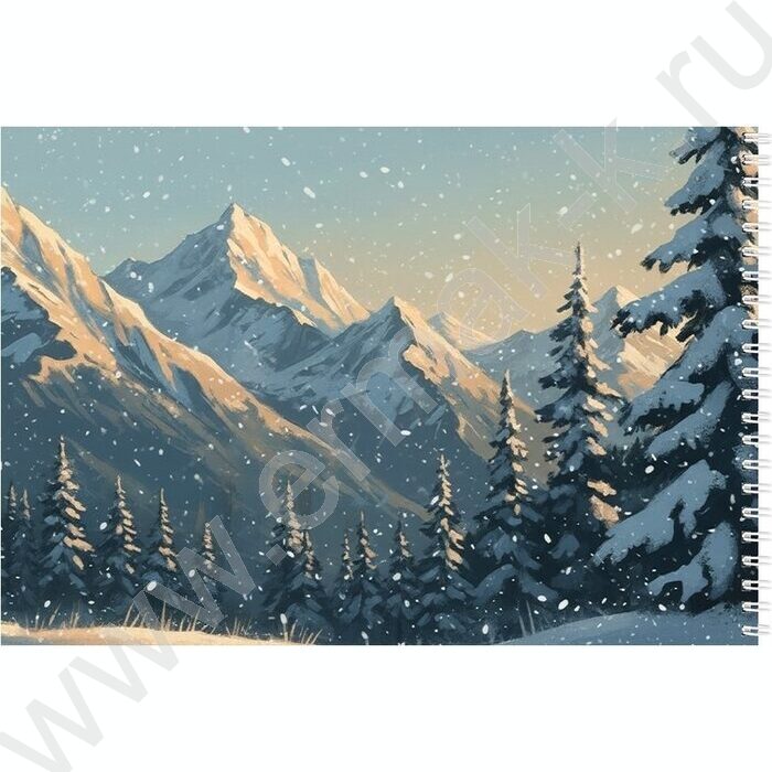 Альбом д/рисования-спираль 40л "Зимние звери" ассорти NEW | Фото 4