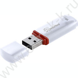Съемный носитель информации 16GB USB Flash Drive <USB 2.0> белый "Crown" NEW | Фото 3