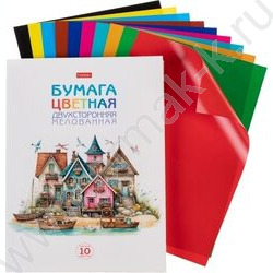 Бумага цв. двухсторонняя мелов.А4 10л/10цв Тихая гавань NEW | Фото 2