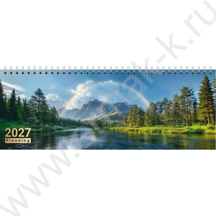 Ежедневник-планинг 2027г "Радуга" /106х295мм NEW | Фото 1