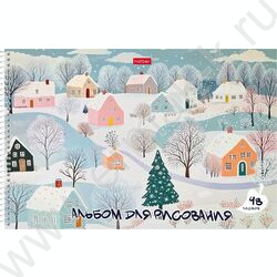Альбом д/рисования-спираль пл.об. 48л "Времена года" ассорти NEW | Фото 3