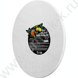 Холст на подрамнике из МДФ 20*30 белый 280 г/м², 100% хлопок, зерно: среднее, форма: овальная, г NEW | Фото 1