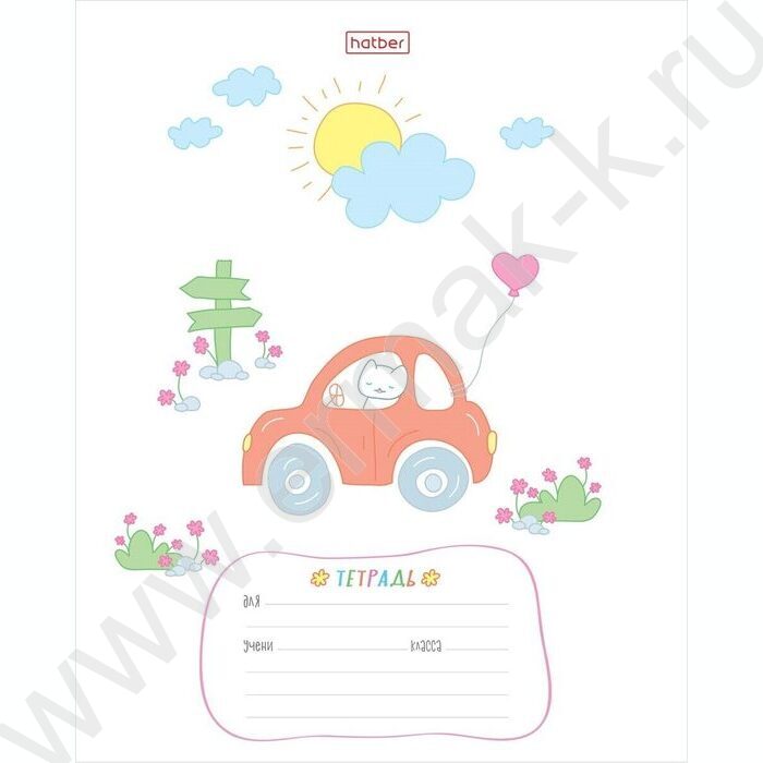 Тетрадь  12л клетка крупная "Приключения котенка" 5видов NEW | Фото 2