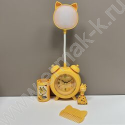 Часы-светильник, стакан, батарейка, USB, "Жираф" NEW | Фото 1