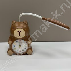 Часы-светильник, батарейка, USB, "Капибара" NEW | Фото 1