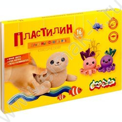 Пластилин  16цв 240г Каляка-Маляка Для юных фантазёров+стек NEW | Фото 1