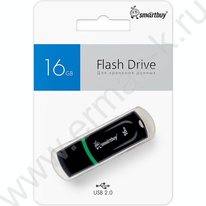 Съемный носитель информации 16GB USB Flash Drive <USB 2.0> черный "Paean" NEW | Фото 3