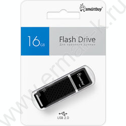 Съемный носитель информации 16GB USB Flash Drive <USB 2.0> черный "Quartz" NEW | Фото 4