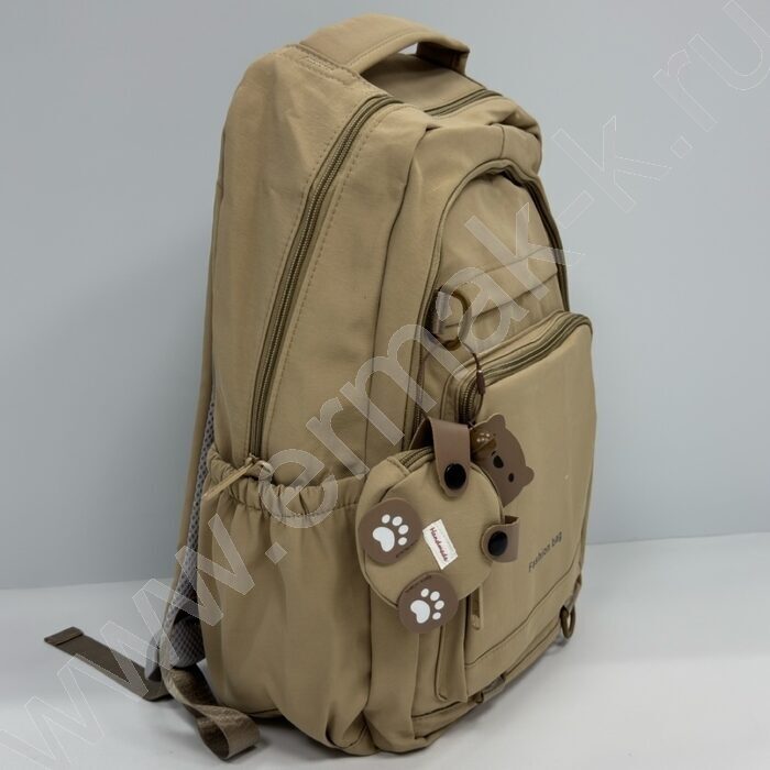 Рюкзак 47*30*20см., с кошельком-мишкой /коричневый NEW | Фото 2