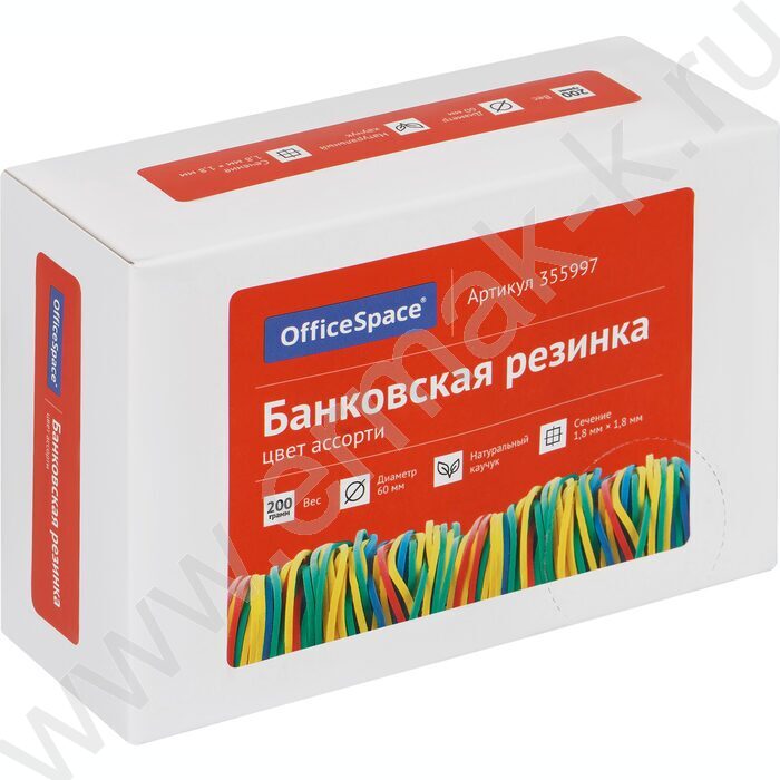 Резинка банковская / 200г 60мм ассорти NEW | Фото 2