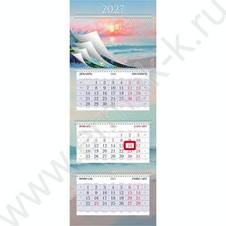 Календарь квартальный на 3-х гребнях/3месяца/ 2027г "Вдохновение природой" NEW | Фото 2