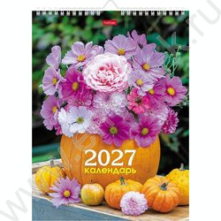 Календарь настенный перекидной 22х30см спираль/ригель 2027г "Цветочное настроение" NEW | Фото 1