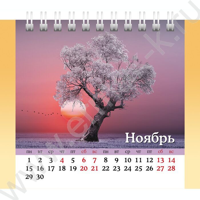 Календарь-домик квадрат/спираль 2027г "Чарующие закаты" NEW | Фото 2