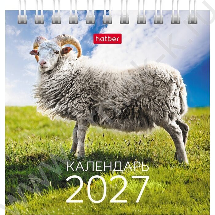 Календарь-домик квадрат/спираль 2027г "Знак Года" NEW | Фото 1