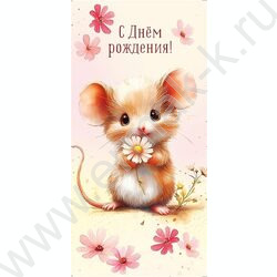 Конверт д/денег  83*167мм "С Днем Рождения!" NEW | Фото 1