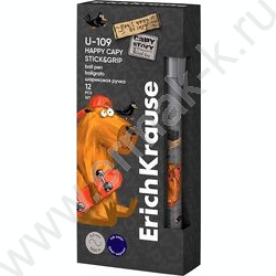 Ручка шар Ultra Glide Technolody U-109 Happy Capy Stick&Grip 1,0мм синяя /резиновый грип NEW | Фото 2