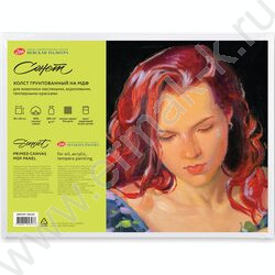 Холст на МДФ грунтованный 30*40 "Сонет" 100% хлопок, 280 г/м2, акриловый грунт, мелкое зерно NEW | Фото 1