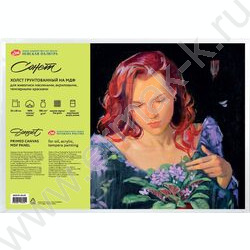 Холст на МДФ грунтованный 35*45 "Сонет" 100% хлопок, 280 г/м2, акриловый грунт, мелкое зерно NEW | Фото 1