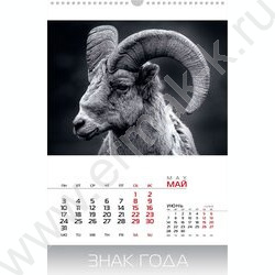 Календарь настенный перекидной 30х45см спираль/ригель 2027г "Знак Года" | Фото 2