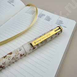 Еженедельник н/дат А6+ и ручка MimiWrite с покрытием Soft Touch /Love me.Милый котик NEW | Фото 6