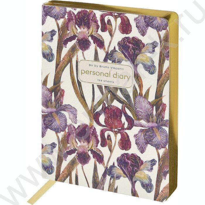 Еженедельник н/дат А6+ и ручка MimiWrite с покрытием Soft Touch /FLORA.Ирисы NEW | Фото 1