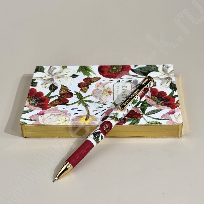 Еженедельник н/дат А6+ и ручка MimiWrite с покрытием Soft Touch /FLORA.Пионы NEW | Фото 6