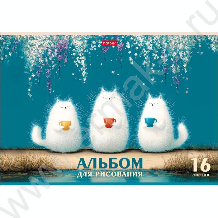 Альбом д/рисования 16л "Мурлыки" /тиснение/ ассорти NEW | Фото 2