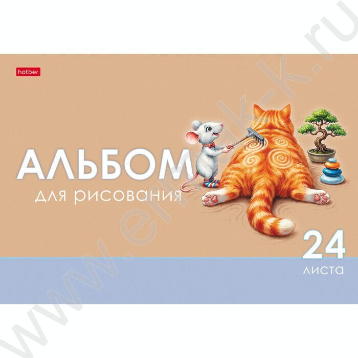 Альбом д/рисования 24л "Кот и мышь" /выб.лак/ 5видов NEW | Фото 4