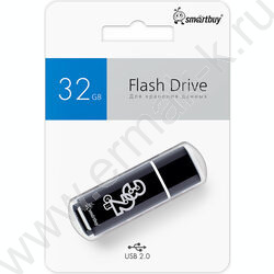Съемный носитель информации 32GB USB Flash Drive <USB 2.0> черный "Glossy" NEW | Фото 3