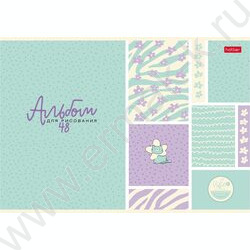 Альбом д/рисования 48л "Цветочный стиль" /ламинация Soft-touch/ 5видов NEW | Фото 3