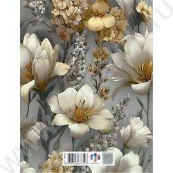 Зап. книжка  80л 120*150 тв.обл."Белые цветы" /с алфавитной вырубкой/ NEW | Фото 7
