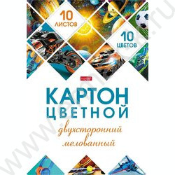 Картон цв. мелов.двухсторонний А4 10л/10цв Мозаика NEW | Фото 1