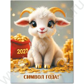 Календарь на магните отрывной 2027г "Символ года" NEW