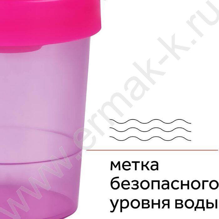 Стакан - непроливайка большой /Неон ассорти / с крышкой NEW | Фото 4