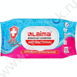 Салфетки влажные 120шт Antibacterial /антибаактериаотные /с крышкой клапаном NEW | Фото 1