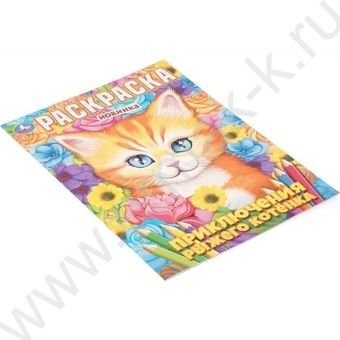 Раскраска А4 Приключения рыжего котёнка NEW | Фото 2