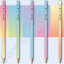 Карандаш ч/гр HB "SOFT PASTEL", заточен. /ассорти NEW | Фото 5
