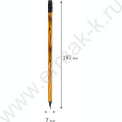 Карандаш ч/гр c ластиком HB "SILVER/GOLD", заточен. /ассорти NEW | Фото 5