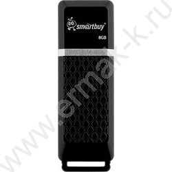 Съемный носитель информации  8GB USB Flash Drive <USB 2.0> черный "Quartz" NEW | Фото 1