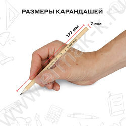 Карандаш ч/гр /набор  6шт/ "Конструктор"  2Т (2H), T(H), ТМ (HB)-2, М (B), 2М (2B) /европодвес NEW | Фото 4