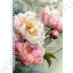 Зап. книжка  80л А5 спираль "Нежные цветы-22" NEW | Фото 1