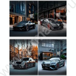 Тетрадь  96л клетка "Спортивные автомобили-8" /перевертыши ассорти NEW | Фото 2