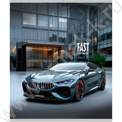 Тетрадь  96л клетка "Спортивные автомобили-8" /перевертыши ассорти NEW | Фото 7