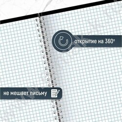 Зап. книжка  80л А4 спираль/тв.обл. "Чёрный" NEW | Фото 3
