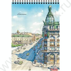 Блокнот  40л А6 спираль "Городские зарисовки-1" ассорти NEW | Фото 4