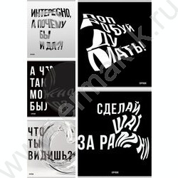 Тетрадь  48л клетка "Надписи-4" /мат.лам.,выб.лак/ ассорти NEW | Фото 1