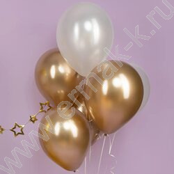 Шар воздушный 12''/30см Reflex Зеркальный блеск,Золото хром NEW | Фото 2